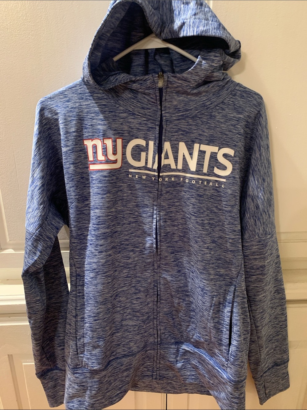 NFL New York Giants Blue Heather Full-Zip Hoodie